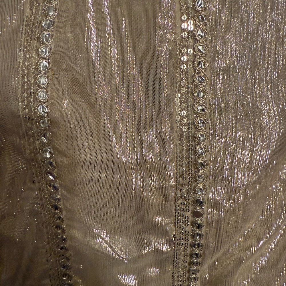 Shimmering Gold Sequin Fabric